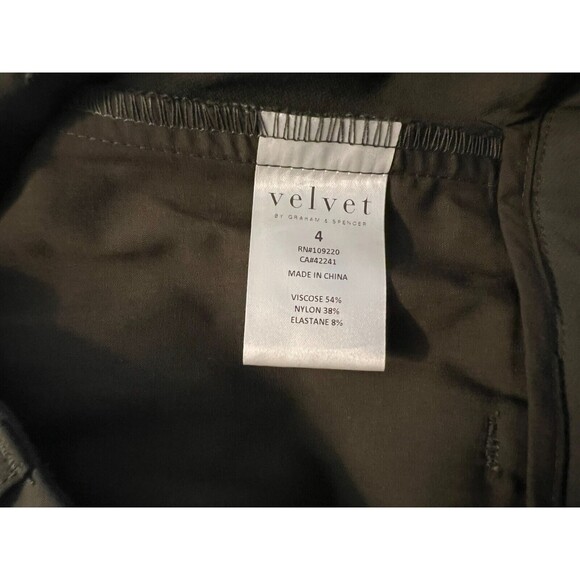 Velvet Graham & Spencer Pants  Women's 4  Green  Hi-Rise  Office Career Business - Picture 7 of 8